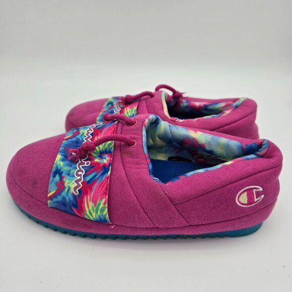Champion Girls Slippers Tie Dye Drawstring Youth Size 5 - Picture 2 of 9